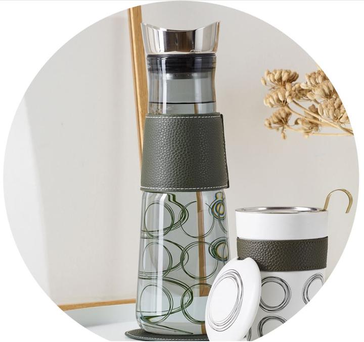 Immagine prodotto Eigenart Caraffa in vetro Eve di con cooler, Verde Circolare, 1,25 l (1.25 l)