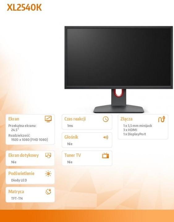 Produktbild BenQ Zowie XL2540K (1920 x 1080 Pixel, 24.50")