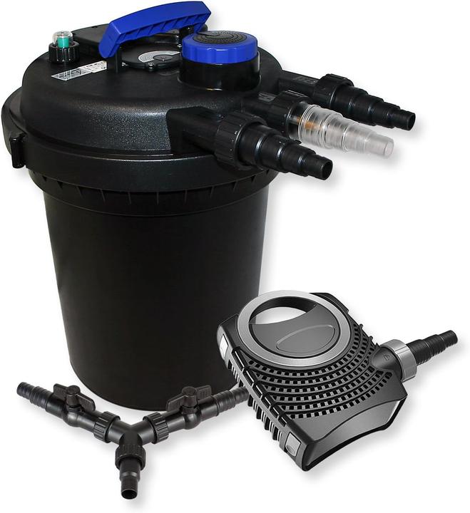 Produktbild SunSun Druckteichfilter Set 10000l 11W Teichklärer NEO10000 80W Pumpe