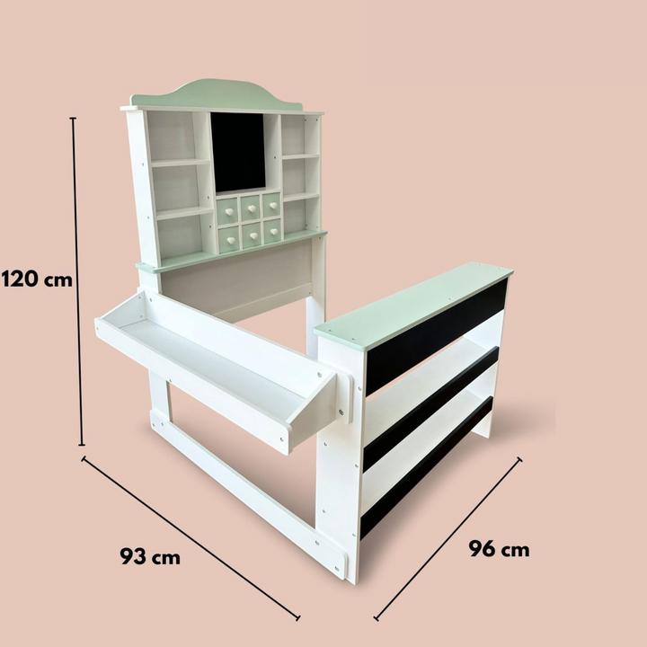 Image du produit Coemo Kaufladen Pit aus Holz mit Preisschildern