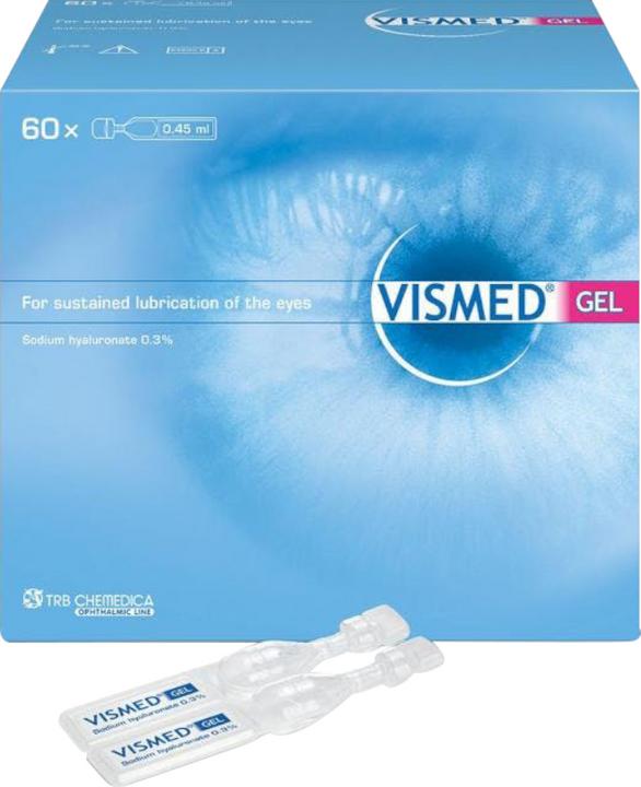 Produktbild Vismed Hydrogel (27 ml, VISMED Gel 3 mg, ml Hydrogel Monodosen 60 x 0.45 ml)
