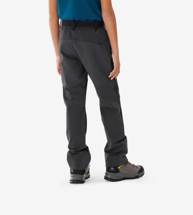 Produktbild Quechua Kids’ softshell hiking trousers, 7-15 years, MH900 - Grey/Black (8, 9, 10)