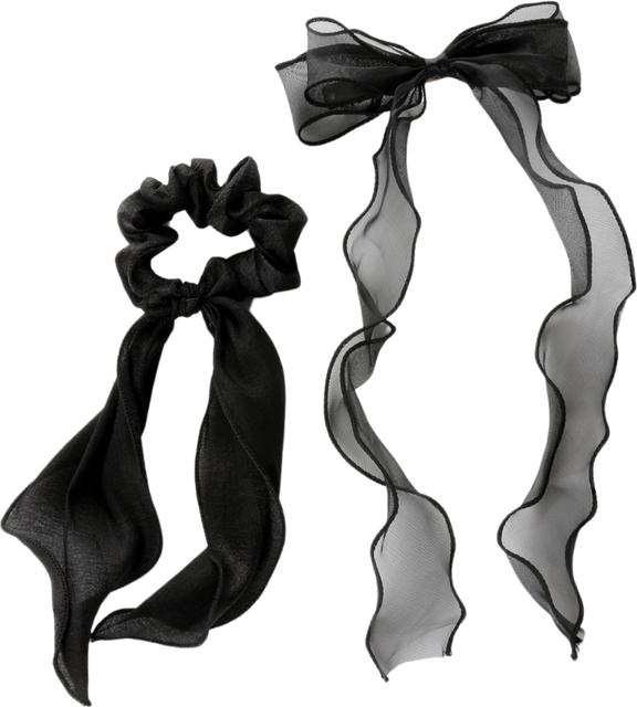 Actual product image Trisa Fashion French clip with bow and scrunchie black