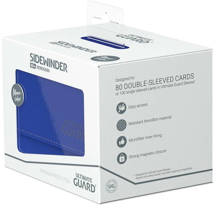 Image du produit Ultimate Guard Boîte à cartes XenoSkin Sidewinder Monocolor 80+ bleu