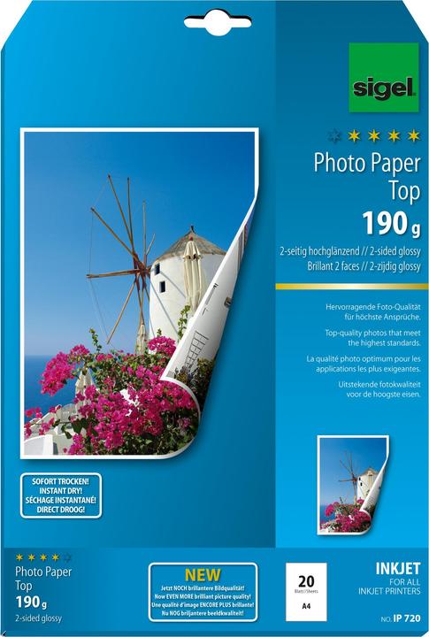 Immagine prodotto Sigel Top a getto d'inchiostro (190 g/m², A4, 20 x)