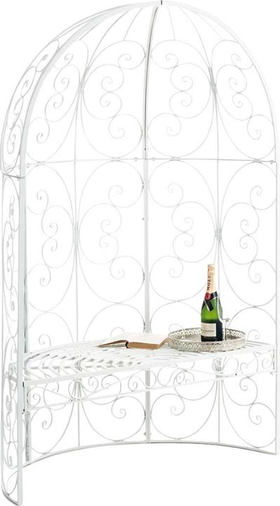 Image du produit Swisshandel24 Demi-pavillon Rosie avec banquette, blanc (58 cm, 120 cm)