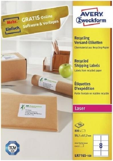 Produktbild Avery Recycling Versandetiketten