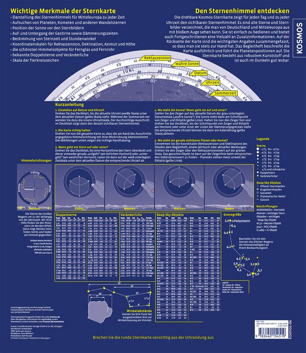 Actual product image Kosmos Rotating Cosmos Star Map