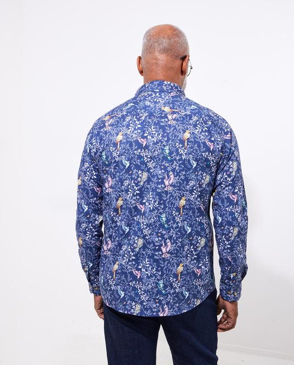 Actual product image Joe Browns Botanical Bird Print Long Sleeve Shirt (S)