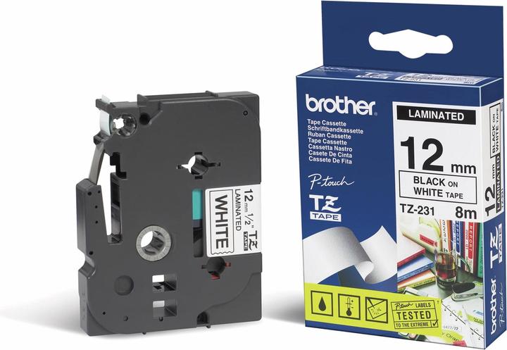 Immagine prodotto Brother TZe-231 (1.20 cm, Bianco, Nero)