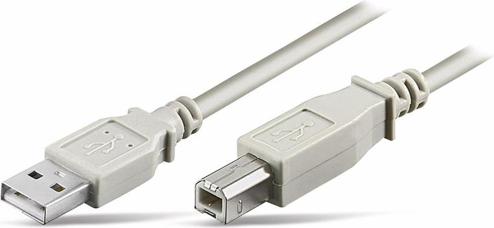 Produktbild Berrybase USB 2.0 Hi-Speed Kabel A Stecker B Stecker grau (0.50 m, USB 2.0)