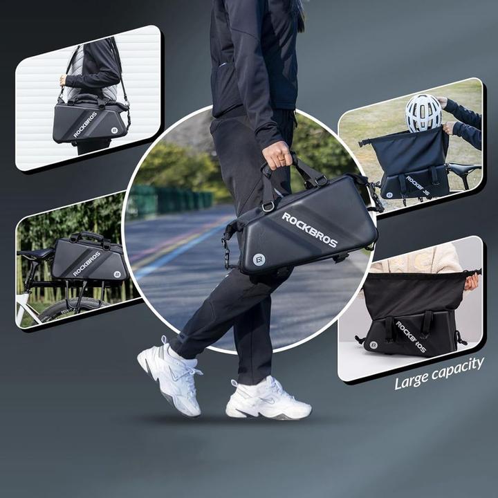 Produktbild Rockbros 30140090001 bicycle bag for trunk 11.6l - black (11.60 l, Gepäckträgertasche)