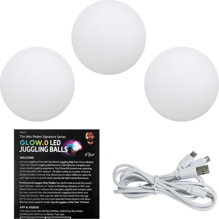 Actual product image Spin Balls Juggling Ball Set of 3 with LED