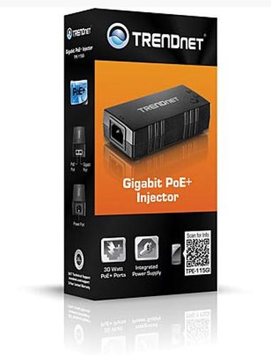 Produktbild Trendnet PoE+ Gigabit Injector (802.3at (PoE+), 30 W)