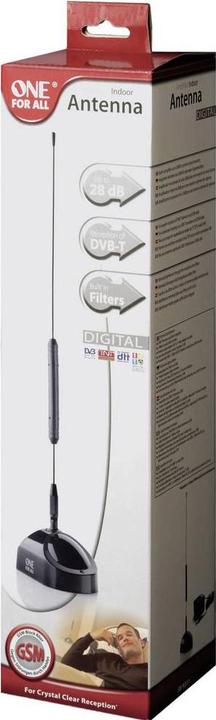 Produktbild One for All Indoor Dvbt Tube Antenna Euro 21l Lte (Stabantenne, 28 dB, DVB-T / -T2, DAB/ DAB+)