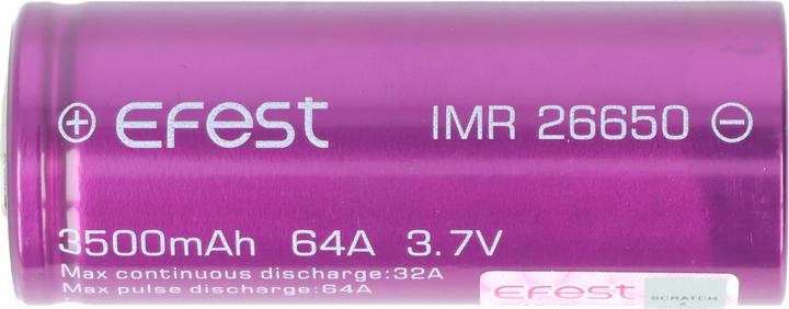 Produktbild Efest Akku Purple IMR26650 High Drain ungeschützt (1 Stk., 26650, 3500 mAh)