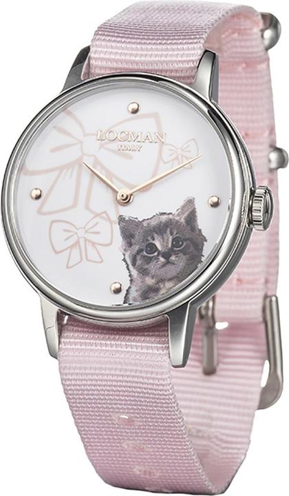 Produktbild Locman Italy Damenuhr 1960 Fantasy Cat Ref. F253A08S-00WHGA1NP (Analoguhr, 32 mm)