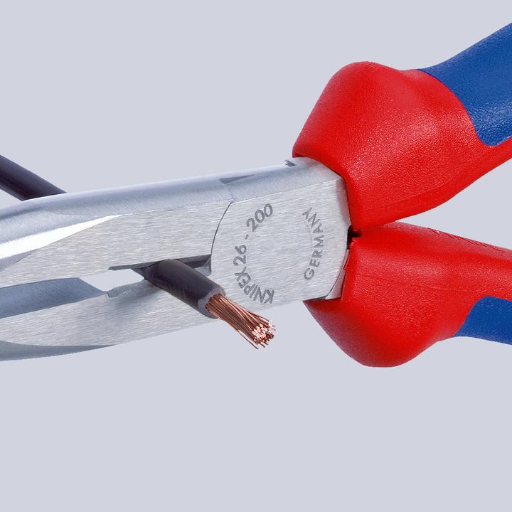 Image du produit Knipex Pince demi-ronde avec tranchant (pince bec de cigogne) 26 21 200 SB (200 mm)