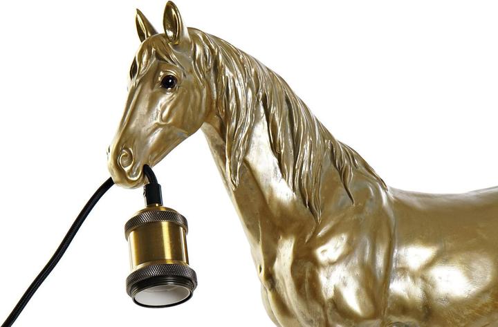 Actual product image DKD Home Decor Desk lamp Resin 25W 220 V Golden Horse (59.5 x 16.5 x 47 cm)