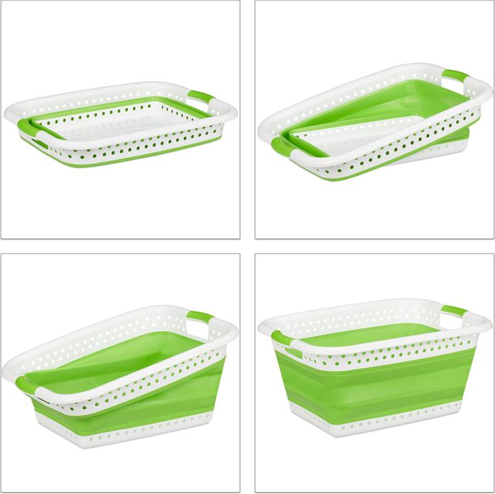 Immagine prodotto Relaxdays Cesto Portabiancheria Pieghevole con Manici (50 l)