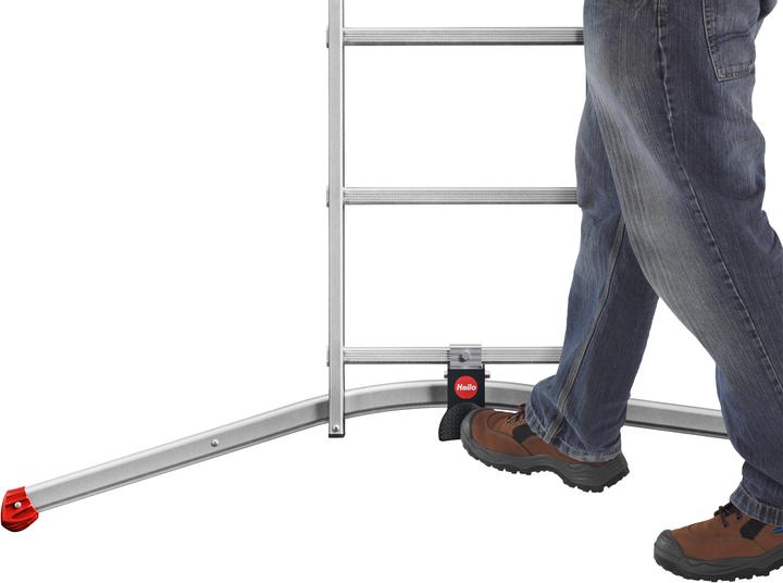 Actual product image Hailo S100 ProfiLOT, aluminium combination ladder 3-section, 3x12 rungs (Stepladder, 48 cm)
