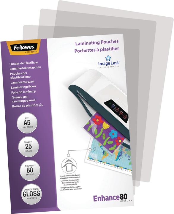 Immagine prodotto Fellowes Potenziare 80 (A5, 25 Pezzo/i, 80 µm)