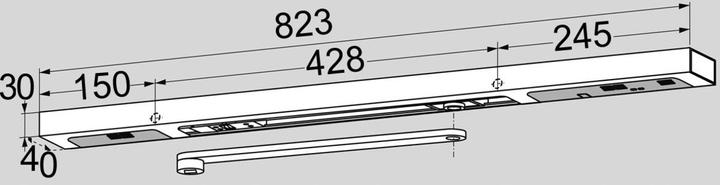 Actual product image Dormakaba Slide rail with lever G-EMR Contur Design (French window, Wooden door, Room door, Entrance door)