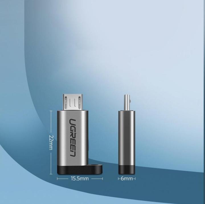 Actual product image Ugreen Micro USB to USB-C Adapter (Micro USB, USB Type C)