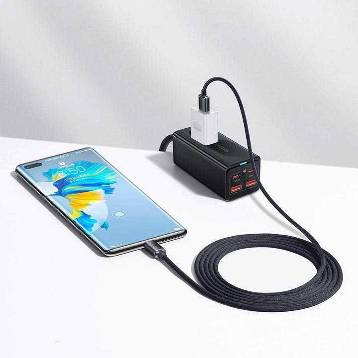 Image du produit Baseus Crystal Shine Series Fast Charging Data Cable USB to Type-C 100W 2m Blue (2 m, USB 2.0)