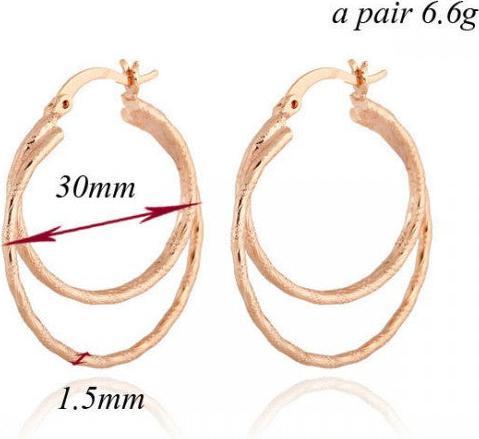 Actual product image Hermex Gold Plated LUXURY Earrings - Pink Gold (Copper alloy)