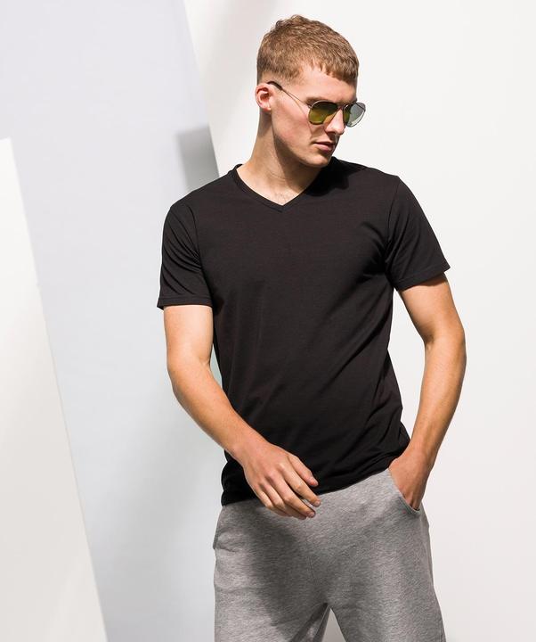 Actual product image Skinni Fit Feel Good Stretch Tshirt With V Neck Short Sleeve (XL)