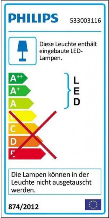 Energy Label Philips MyLiving phase (500 lm)