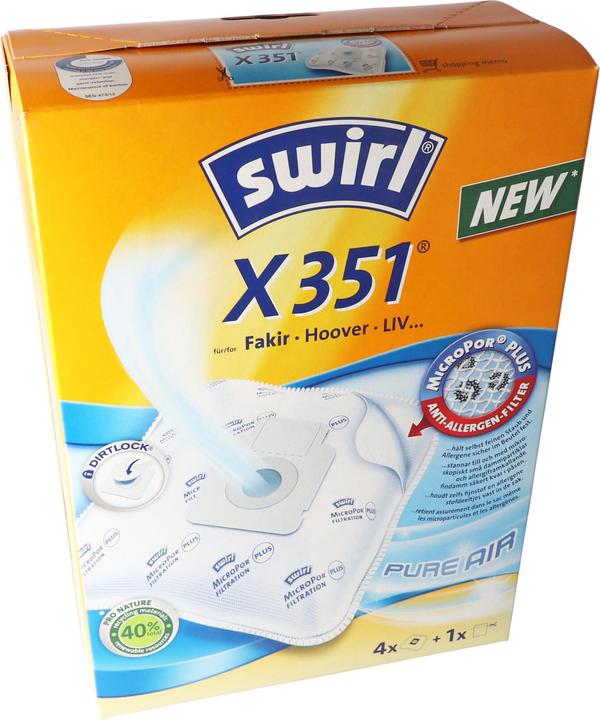 Actual product image Swirl Vacuum Cleaner Bag X351 (X350) MicroPor Plus for Hoover and LIV Vacuum Cleaners