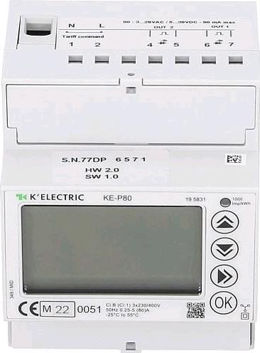 Produktbild K'Electric Drehstromzähler KEP80 MID S0 80A