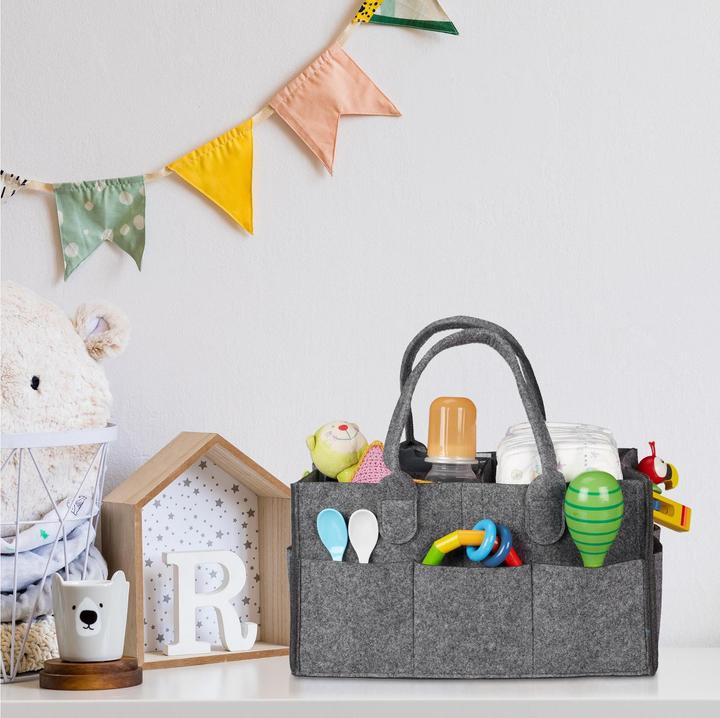 Actual product image Relaxdays Baby Diaper Caddy (1 x, 33 x 23 x 34 cm)