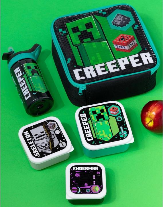 Actual product image Minecraft Creeper Lunch Bag and Bottle