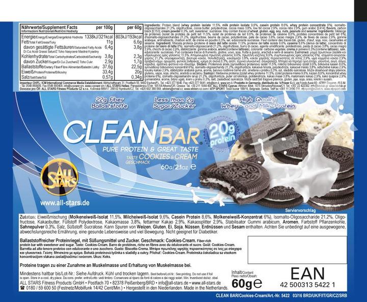 Image du produit All Stars Clean Bar (Cannelle, 1 pcs, 60 g)