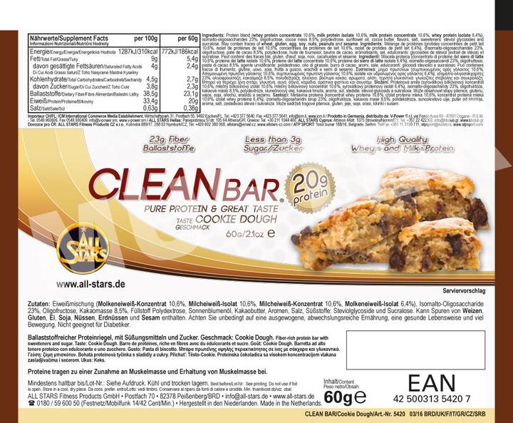 Image du produit All Stars Clean Bar (Cannelle, 1 pcs, 60 g)