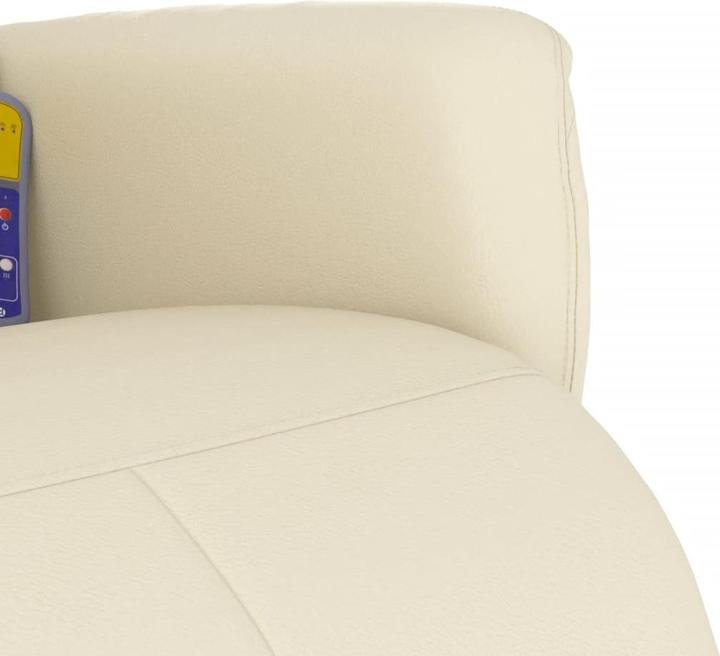 Image du produit VidaXL Fauteuil de massage avec repose-pieds Crème Similicuir,Couleur