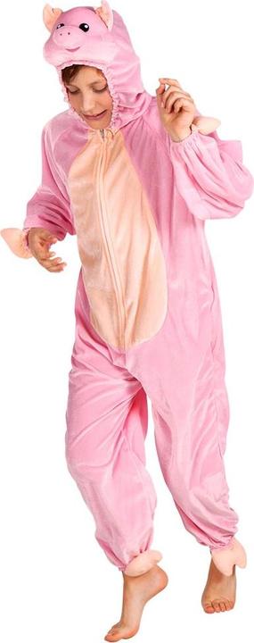 Immagine prodotto Boland Costume da maialino per bambini: tuta di peluche con cappuccio (140)