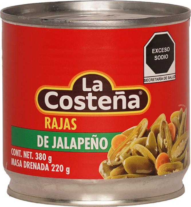 Image du produit La Costeña Jalapeños du Chili Rajas verdes (380 g)