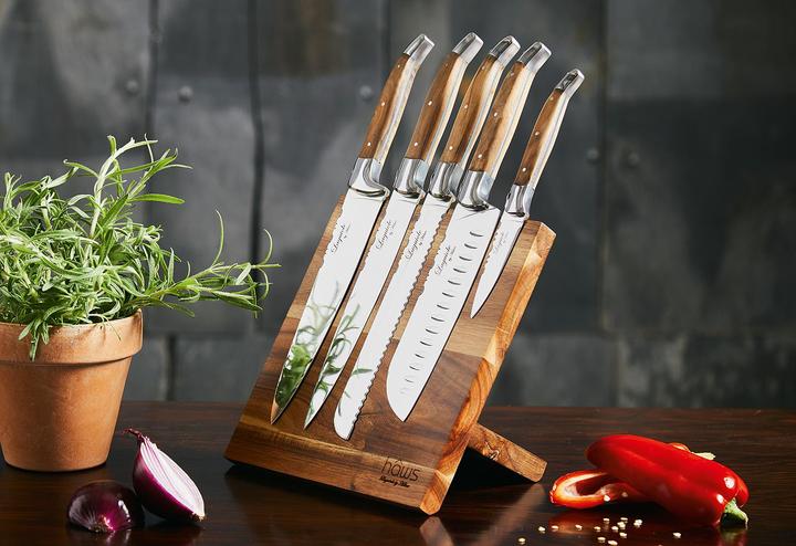 Produktbild Haws Laguiole Messerset mit Magnetblock 5teilig