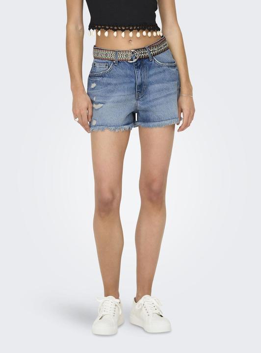 Immagine prodotto Only ONLROBYN Hohe Taille Gerade geschnitten Jeans-Shorts Jeans-Shorts (XS)