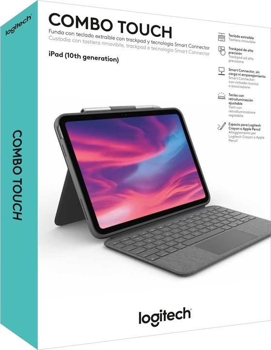 Image du produit Logitech Combo Touch Pour Ipad (10th Gen) (ING. Int., iPad 2022 (10e génération))