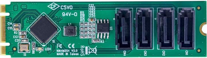 Produktbild StarTech Adap 4-Port M.2 to SATA Adapter Card