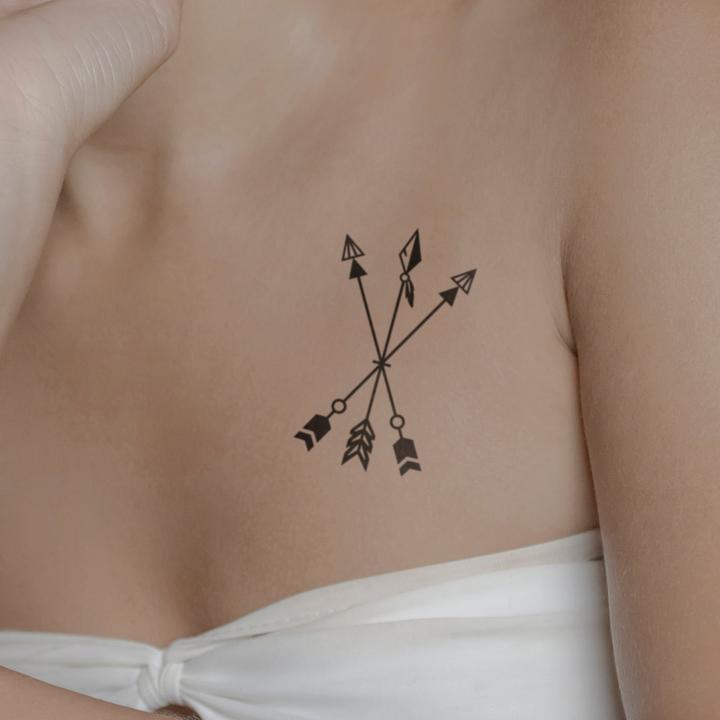 Actual product image minink Temporary tattoo - Three arrows
