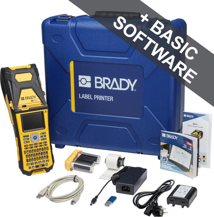 Produktbild Brady M610-QWERTY-EU, mobiler Thermotransfer-Drucker, QWERTY-Tastatur, PC-Anschluss, 300dpi, max. (300 dpi)