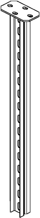 Immagine prodotto Niedax NIE HDUF 50/300 E5 palo sospeso, doppio profilo a U, 50x22x300 mm in acciaio inox