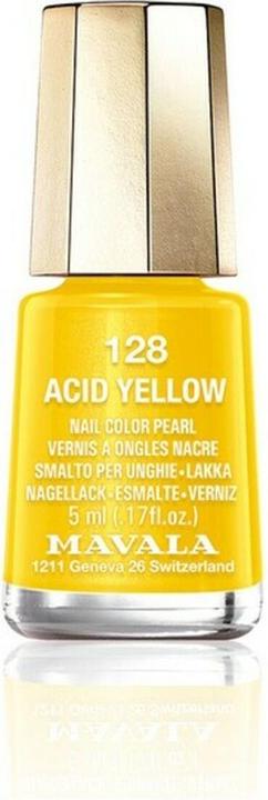 Actual product image Mavala Nail Polish Tone 128 Yellow 5ml (128, Colour paint)