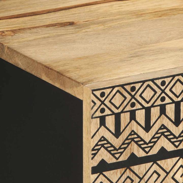 Immagine prodotto VidaXL Mobile TV Mobile TV basso Tavolo TV Nero Legno di mango grezzo (105 x 33,5 x 46 cm)